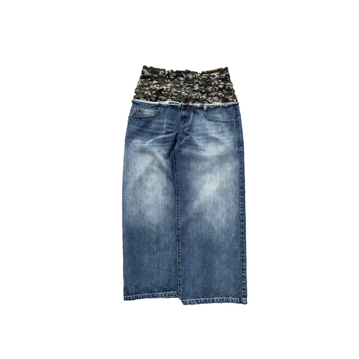 Camo Cut Up Denim